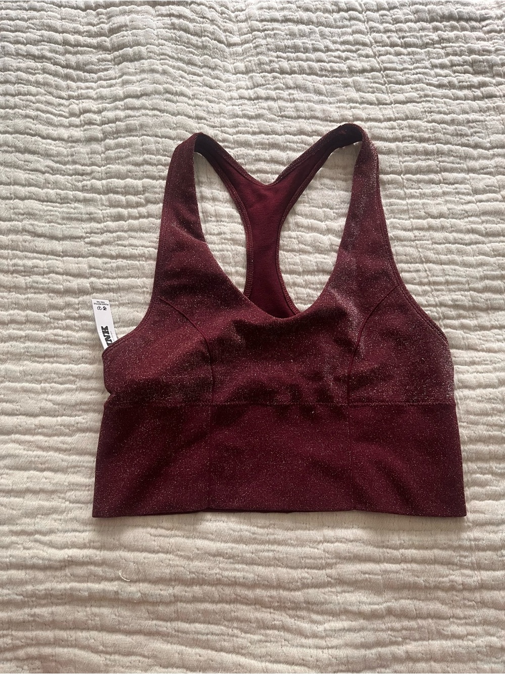 PINK Victoria's Secret Shimmer Racerback Bralette - Wine M